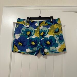LOFT Floral Blue and Green Women's Shorts